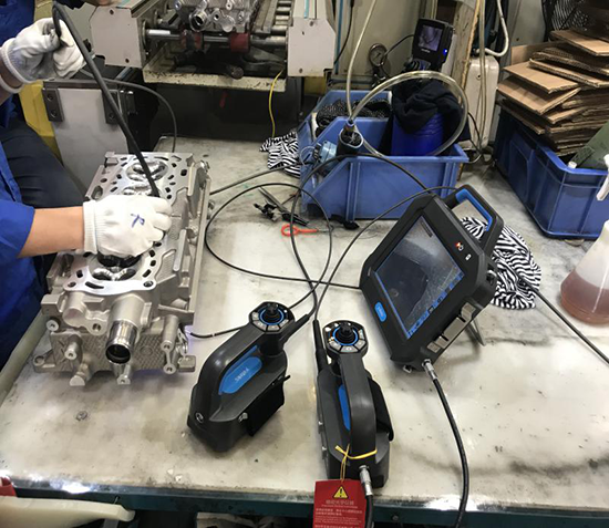 SIE百萬像素工業(yè)內(nèi)窺鏡鑄造分廠、鑄造廠、精加工廠演示現(xiàn)場(chǎng)